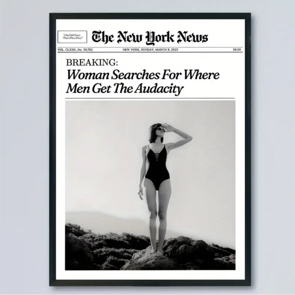“Where Men Get The Audacity” Canvas Feminist Print Wall Art - Picture 3 of 6